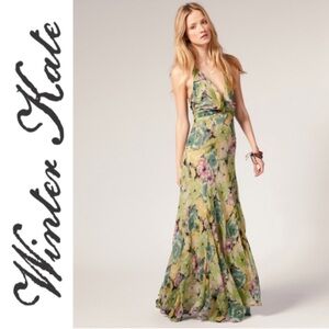 WINTER KATE Harlequin Silk Floral Maxi